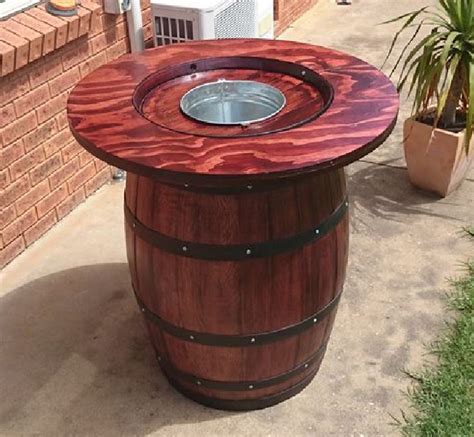 Whiskey barrel fire pit ace hardware. How to Make a Wine Barrel Table With Built in Wine Bucket ...