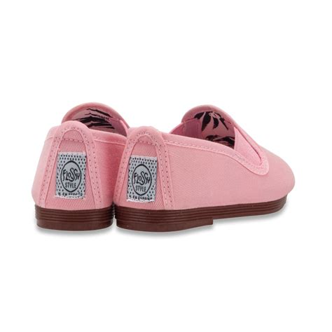Kids Baby Pink Pamplona Slip On Plimsoll Flossy Shoes