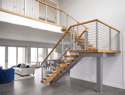 Floating Stairs Mono Stringers Open Riser Stairs And Floating Stair