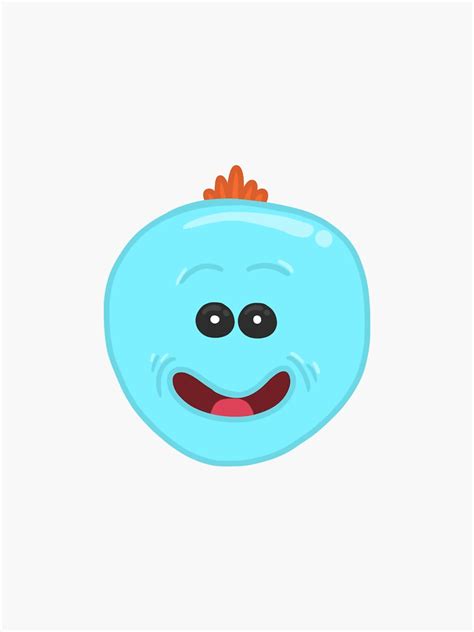Mr Meeseeks Sticker For Sale By Simplythat Redbubble