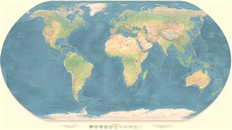 World Physical Map Hd