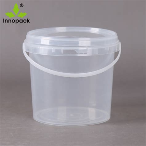 5l Clear And Transparent Plastic Bucket With Lid Wholesale China