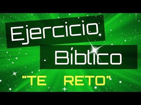 Los sermones a que a continuación encontrará, están hechos especialmente para jóvenes. Ejercicio Bíblico | TE RETO | Sociedad de Jóvenes - YouTube | Ejercicios biblicos | Juegos ...