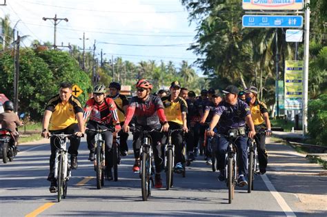 Seru Fun Bike Polres Mempawah Bersama Tni Komunitas Sepeda Dan Awak