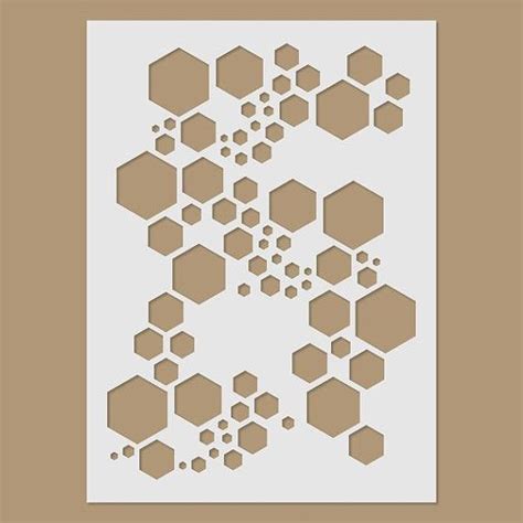 Super Hexagon Stencil By Stencil Direct Stencil Designs Plastic