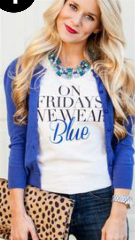 Blue On Fridays Shirt Gameday Outfit Southern Outfits Leopard Fashion