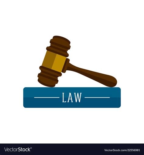 Law Book With A Gavel Icon Royalty Free Vector Image