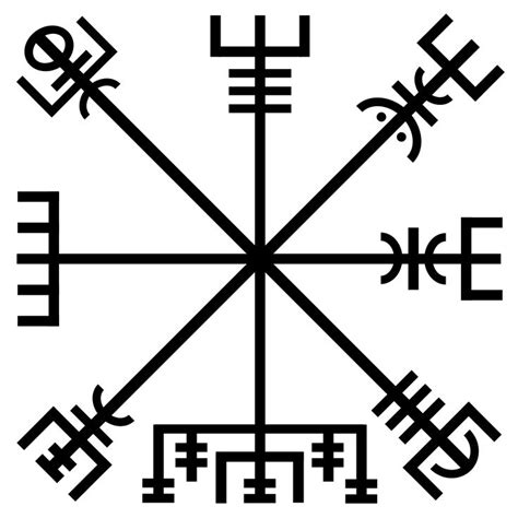 Vegvísir Wikipedia With Images Viking Symbols Norse Symbols