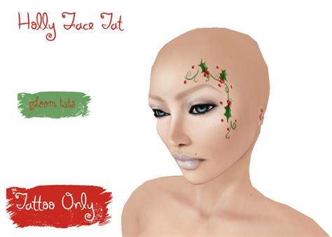 Second Life Marketplace Holly Face Tattoo