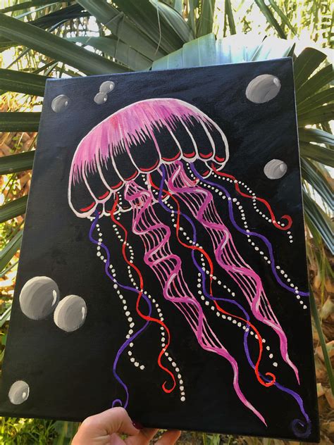 Swim With The Jellyfish Jellyfish Painting Jellyfish Painting