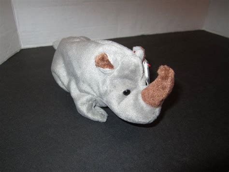 TY 1996 Beanie Babies Collection Spike The Rhino Excellent With Covered