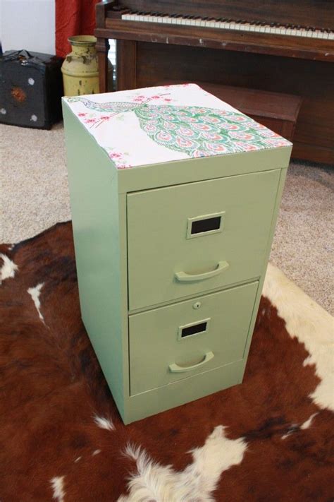 One way to decorate metal filing cabinet on you file cabinet with paper. Pinterest Challenge: Filing Cabinet Makeover | File ...