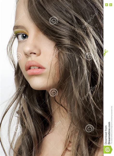 Beauty Portrait Of A Young Beautiful Teen Girl Stock Photo Image Of