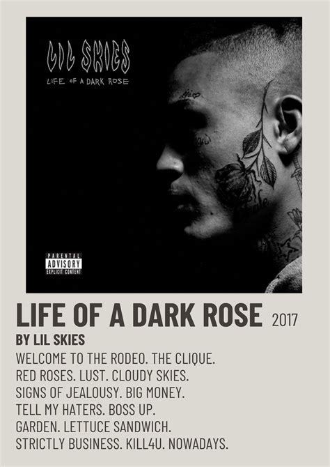 Minimalist Music Poster Lil Skies Music Poster Minimalist Music