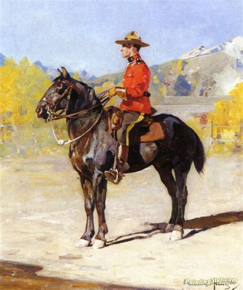 Canadian Mounted Policeman Artwork By Carl Rungius Oil Painting And Art