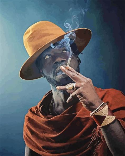 Afro Smoking Man New Paint By Number Canvas Paint By Numbers