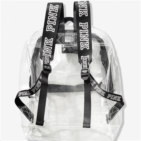 PINK Victoria's Secret Bags | Victorias Secret Pvc Clear Fullsized Backpack | Poshmark