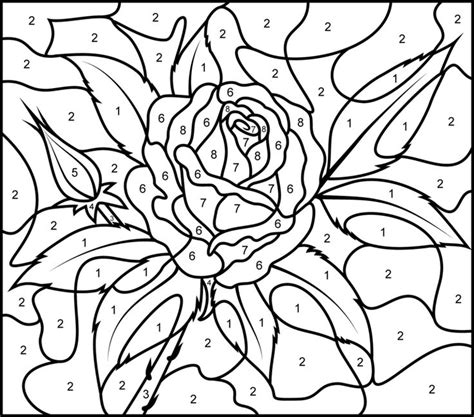 Coloring Page Color By Number Adults Free Printables Image Ideas