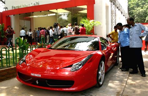 The Opening Of Ferraris Showroom In New Delhi