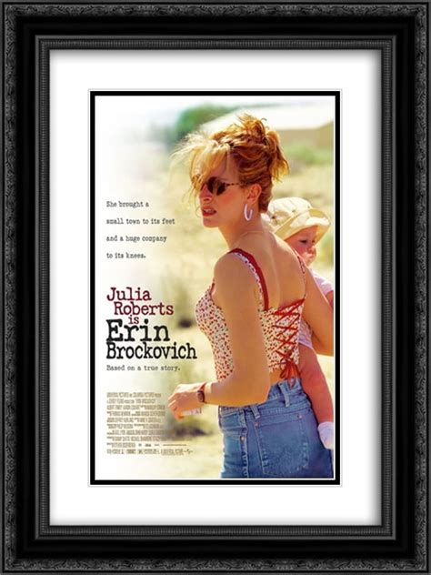 Erin Brockovich 20x24 Double Matted Black Ornate Framed Movie Poster