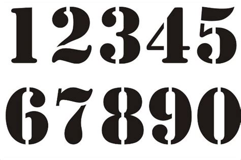 12 Number Stencils Sample Example Format Download