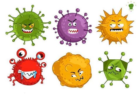 Un virus ha in media. Virus Disegno Facile : I microrganismi patogeni ...