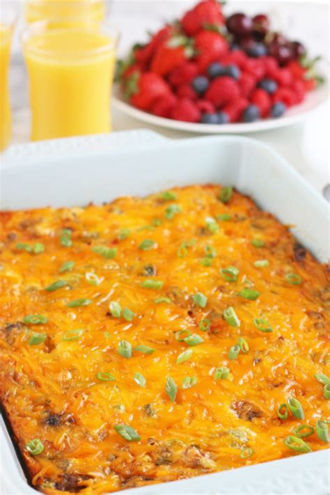 Overnight Breakfast Egg Casserole Wishes And Dishes