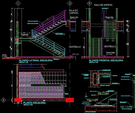 30 Staircase Railing Design In Autocad