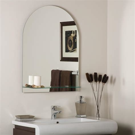 The Arch Frameless Bathroom Mirror With Shelf Uk Kitchen And Home