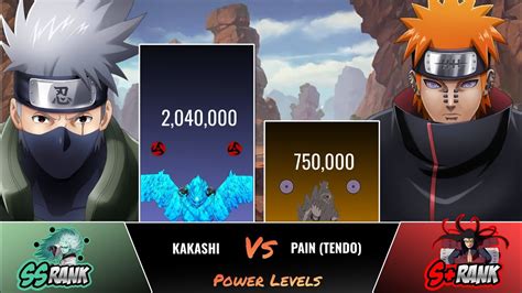 Kakashi Vs Pain Power Levels Youtube