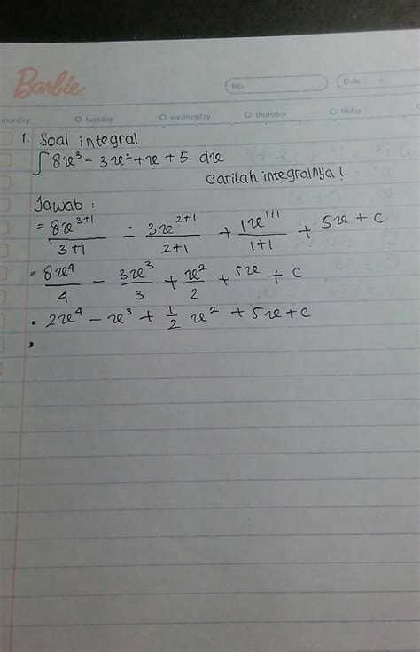 Integral substitusi brainly co id. 16+ Contoh Soal Dan Jawaban Integral Tentu - Kumpulan ...