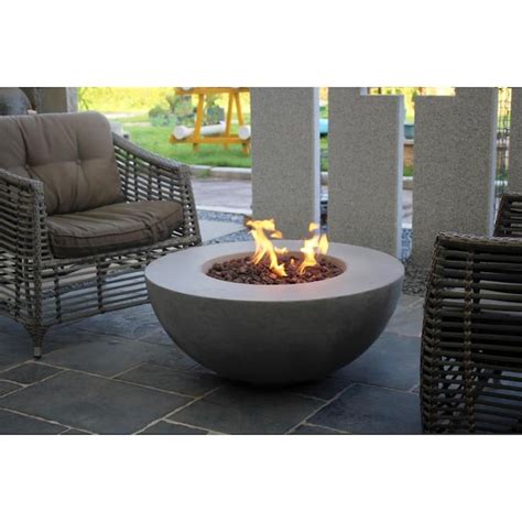 Elementi Modeno Roca Outdoor Gas Firepit Table 34 In Natural Gas Fire