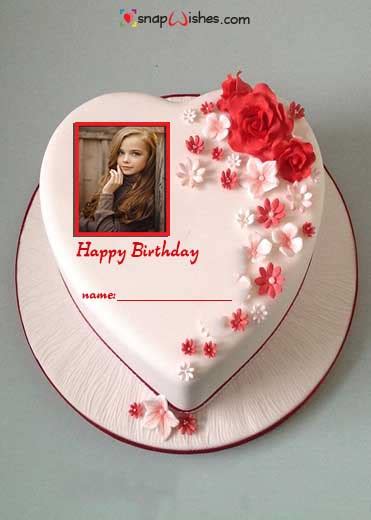 Photo collages with red hearts, photo frames with romantic text. Photofunia Birthday Cake with Name and Photo Online - Name Photo Card Maker