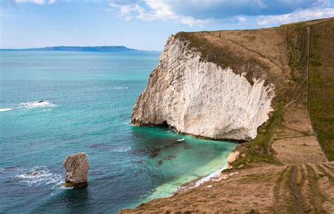 Jurassic Coast Cliffs Dorset England White Chalk Cliffs Of Bats Head