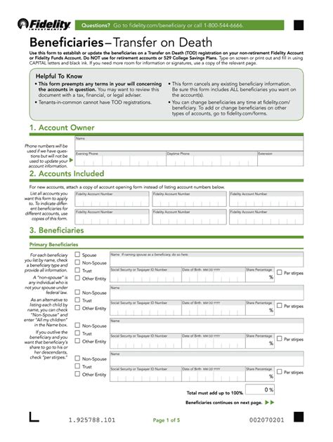 Fidelity Beneficiary Claim Form Individual Fill Out And Sign Online Dochub
