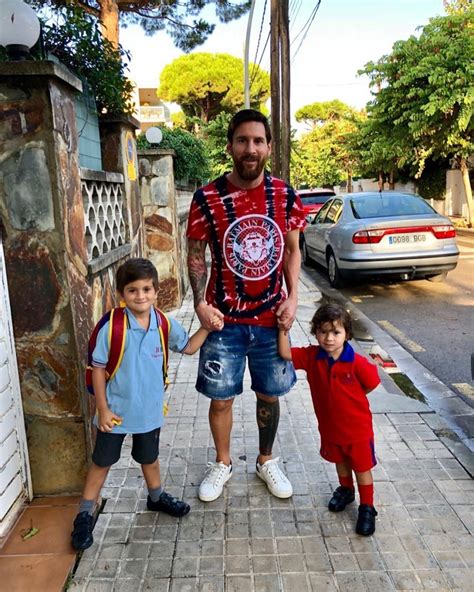 See Photos Of Lionel Messi Taking His Sons To School Just Few Days