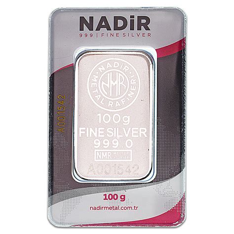 Buy Nadir Silver Bar 100 G Lbma Accredited Manufacturer