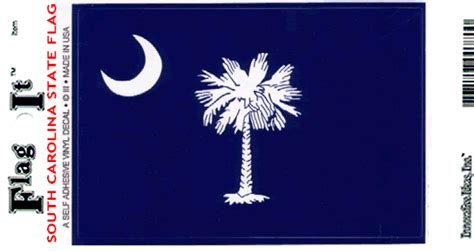 High Quality Wholesale 3 12 X 5 Rectangle South Carolina Flag Decal