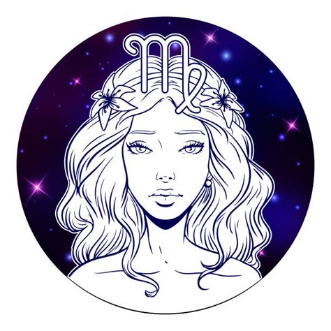 Background Of The Virgo Woman Tattoo Illustrations Royalty Free Vector