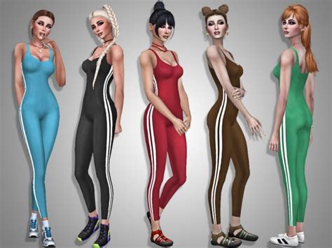 The Sims Resource Sportwear Jumpsuit By Simalicious • Sims 4 Downloads