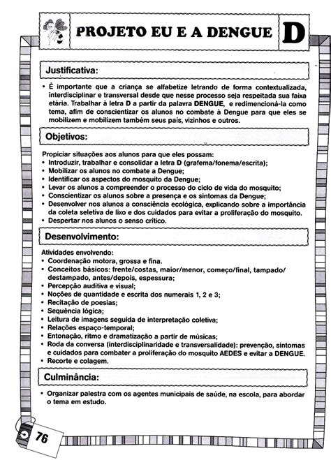 Plano De Aula Sobre A Dengue 5o Ano