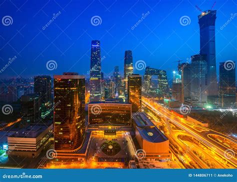 Building In Beijing City In Night Time Beijing Stock Image Image Of