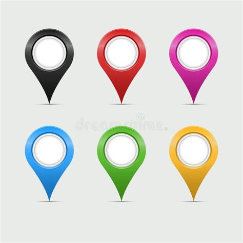 Multicolored Map Markers Or Teardrop Pointers Quality Map Markers