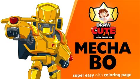 How To Draw Golden Mecha Bo Brawl Stars Super Easy Drawing Tutorial