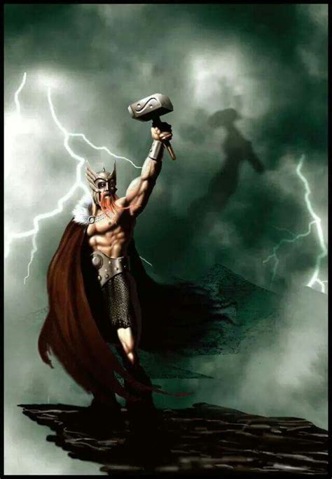Hail The God Of Thunder Viking Myths North Mythology Thor Art