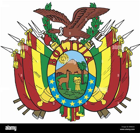 Heraldry Emblem Bolivia National Coat Of Arms Introduced 1963