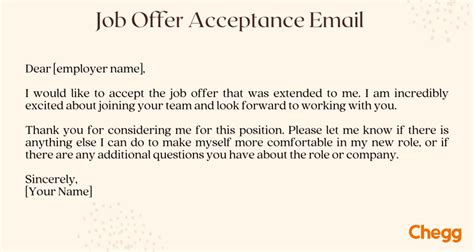 How To Write An Offer Letter Acceptance Email Tips And Examples