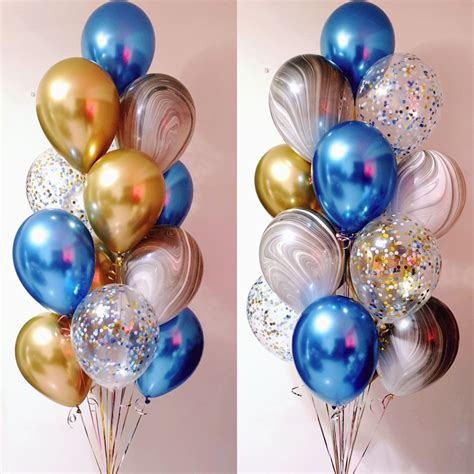 [Balloon Cluster] Jumbo Tri-Tone Blue series - MR PARTY