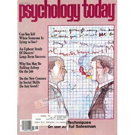 Cover Print Of Psychology Today Magazine August 1982 4