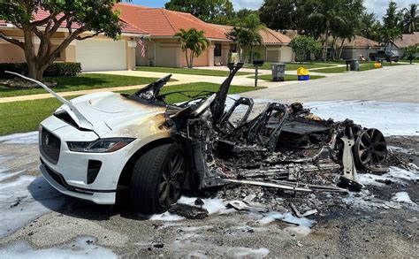 Jaguar I Pace Burns Down After Charging Overnight In Another Scary Ev